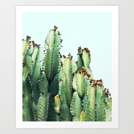 Cactus Love #society6 #decor #buyart Art Print