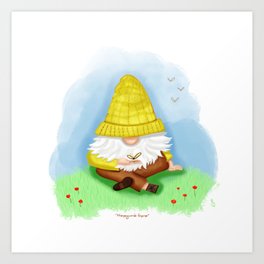Honeycomb Gnome Art Print