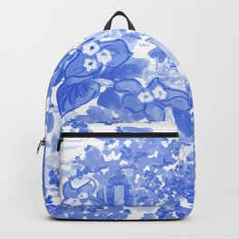Bougainvillea Italy Blue White Backpack