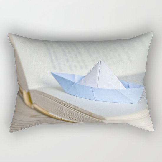 Little paper boat Rectangular Pillow