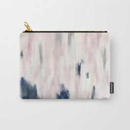 Blush Pink and Blue Pretty Abstract Carry-All Pouch