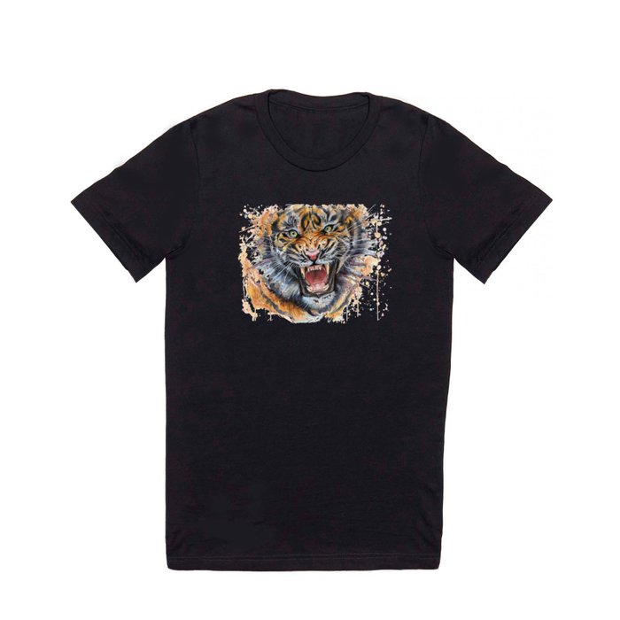 Tiger Watercolor Animal Painting T Shirt