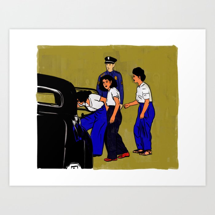 Black Widow Girl Gang - Chicana History Art Print