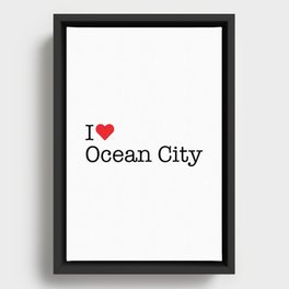 I Heart Ocean City, MD Framed Canvas
