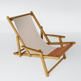 Minimalist Solid Color Block 1 in Putty and Clay Sling Chair