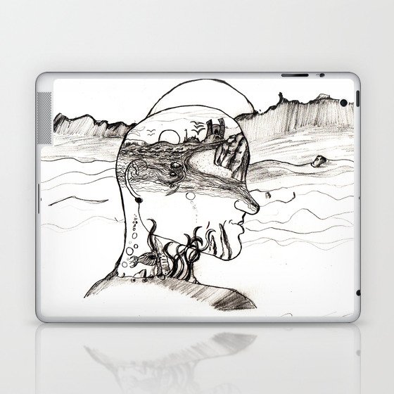 A Voyage (Black and White) Laptop & iPad Skin