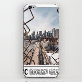 New York City and Brooklyn Bridge | Travel Photography Minimalism iPhone Skin
