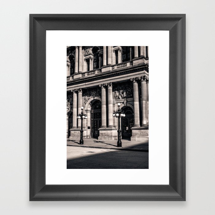 Black and White Architecture Framed Art Print