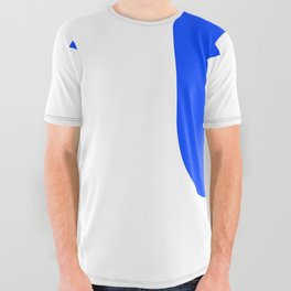 letter U (Blue & White) All Over Graphic Tee