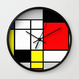 Piet Mondrian (Dutch, 1872-1944) - Title: COMPOSITION WITH YELLOW, BLUE, BLACK, RED AND GRAY - Date: 1921 - Style: De Stijl (Neoplasticism), Abstract, Geometric Abstraction - Oil on canvas - Digitally Enhanced Version (2000 dpi) - Wall Clock