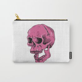 Hot Pink Skull (death is cool) Carry-All Pouch