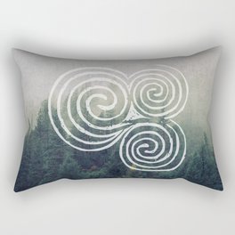 Celtic Triskelion | Newgrange Triple Spiral Artwork Rectangular Pillow