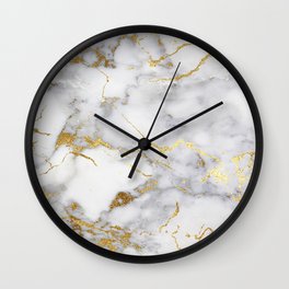 Italian gold marble Wall Clock | Vintage, Long Exposure, Photo, Hdr, Minerals, Agate, Color, Marble, Lostfog, Texture 