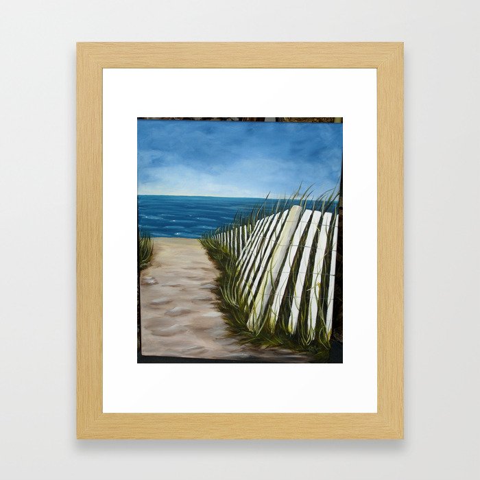 dune fence Framed Art Print