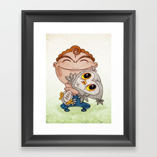 Búho Framed Art Print