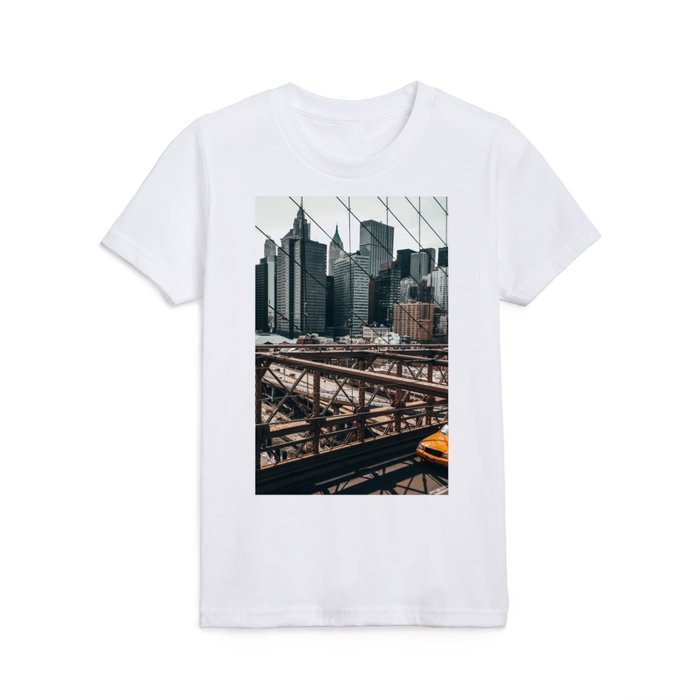 New York City Manhattan and Brooklyn Bridge Kids T Shirt