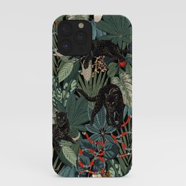 Tropical Black Panther iPhone Case