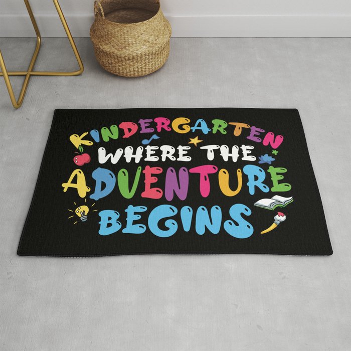 Kindergarten Where The Adventure Begins Rug