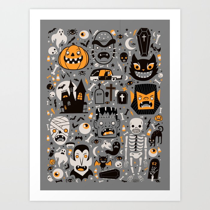 Halloween Spooktacular Art Print by gregabbott  Society6