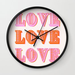 Love Love Love Wall Clock