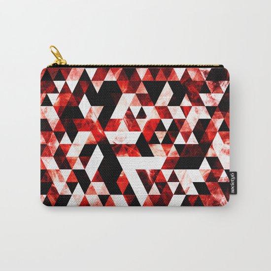 Triangle Geometric Vibrant Red Smoky Galaxy Carry-All Pouch
