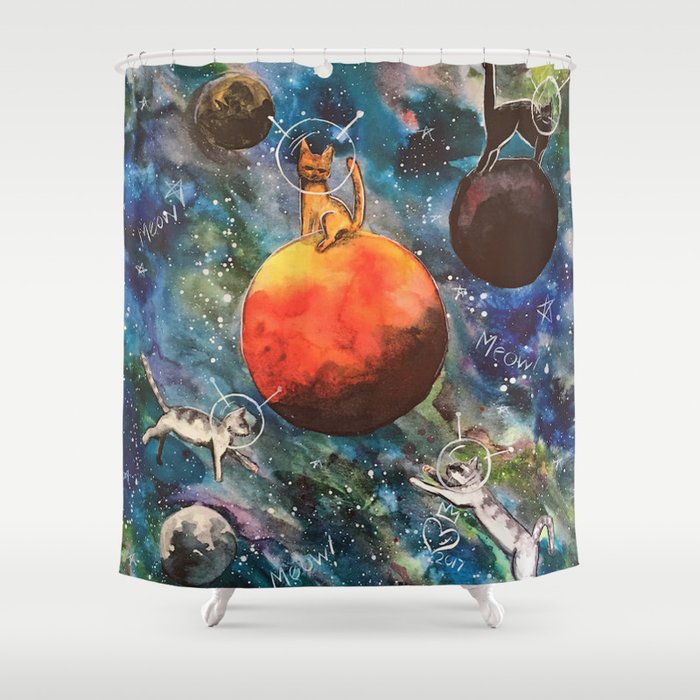 Space Catz Shower Curtain