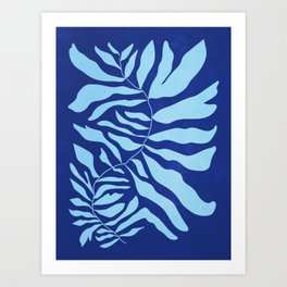 JAZZ FERNS 01 | Starry Blue Matisse Edition Art Print