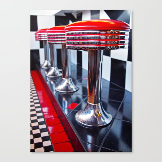 Diner red Canvas Print
