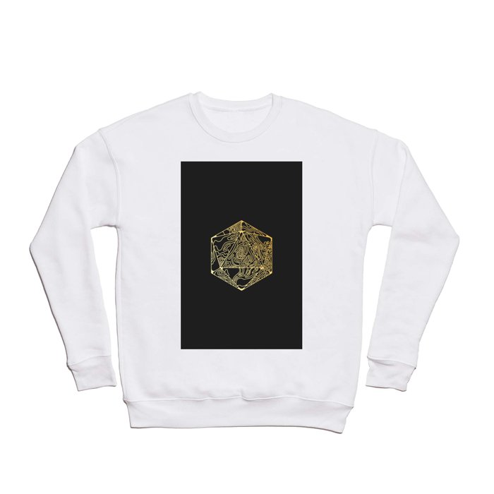 Gold Icosahedron Crewneck Sweatshirt