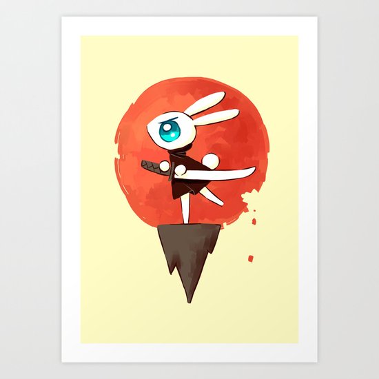Samurai Bunny Art Print