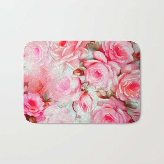 Shabby Chic Pink Bath Mat