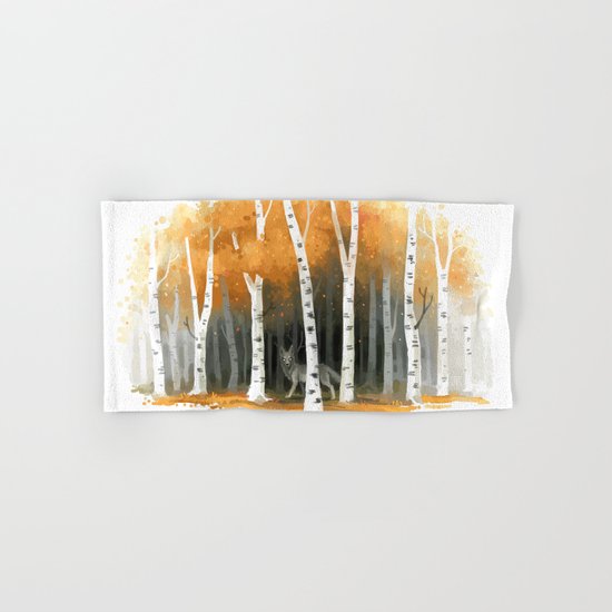 Autumn Wolf Hand & Bath Towel