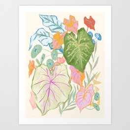 Plants Scribble Art Print