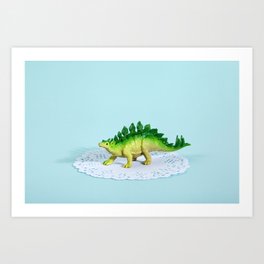 Doily Stegosaurus Art Print