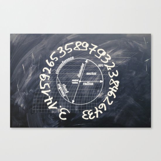 pi-black and white Canvas Print