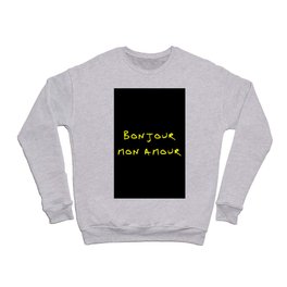 Bonjour mon amour - 5 black and yellow Crewneck Sweatshirt