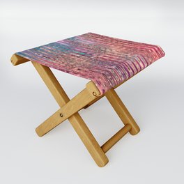 Bright Red And Purple Pink Abstract Folding Stool