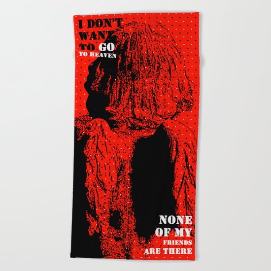 Oscar Wilde #7 I don't want to go to heaven Beach Towel