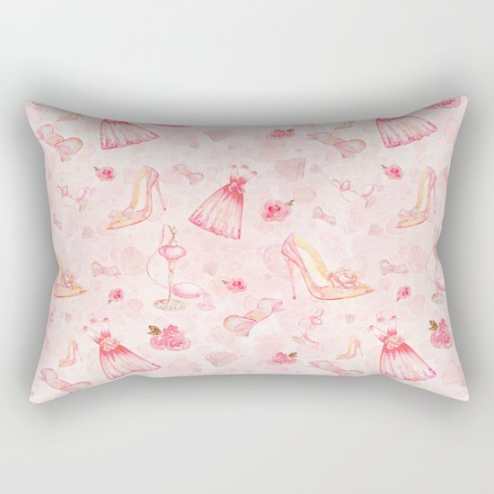 Pink dresses fashion #6 Rectangular Pillow
