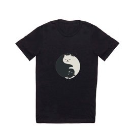 Hidden cat 26 yin yang hug T Shirt
