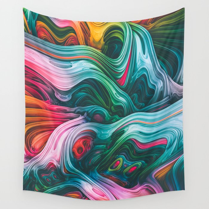 Turne Colorful Abstract Art Wall Tapestry By Lovefi
