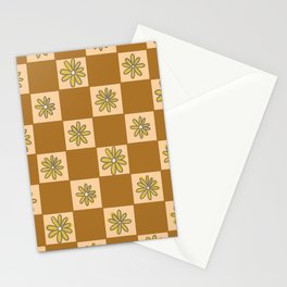 Garden Grid - Gold & Peach Stationery Card