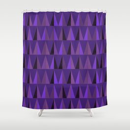 Geometric Pine - Green Shower Curtain