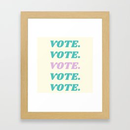 vote Framed Art Print