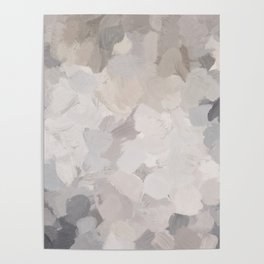 Searching From Above - Neutral Beige Gray Sand Desert Ground Aerial Earth Abstract Nature Painting Poster