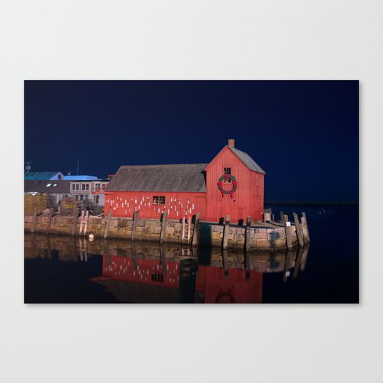 Motif #1 with Christmas Wreath Canvas Print