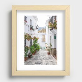 White Village Series, El Borge in Southern Spain,  Travel Photography, Europe Art Print Recessed Framed Print