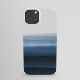 Navy Blue Watercolor Ombre iPhone Case