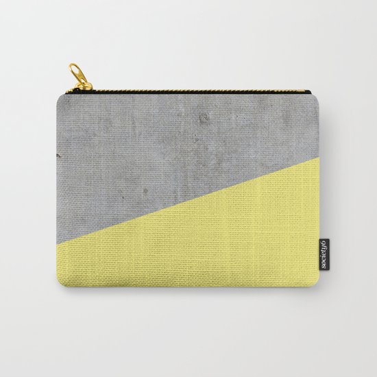 Concrete and yellow Carry-All Pouch