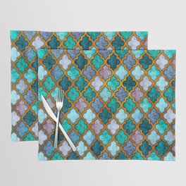 Moroccan tile iridescent pattern Placemat